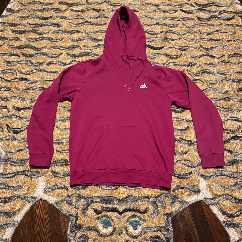 Adidas Men's Maroon Hoodie